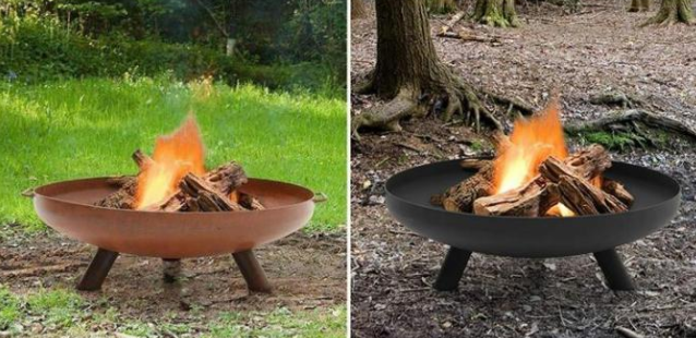 60-120cm Garten-Heater Camping Rust Bonfire Corten-Stahl-Feuer-Schüssel-Klotz-Brenner