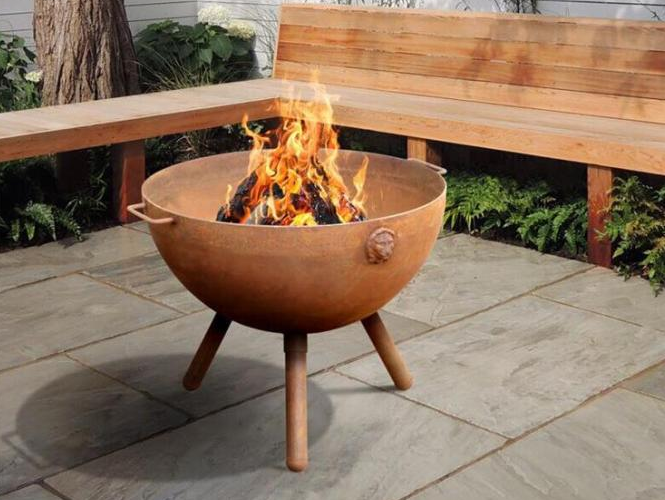 70cm Heater Charcoal Rustic Burner Cauldron Corten Stahlfeuer-Schüssel im Freien