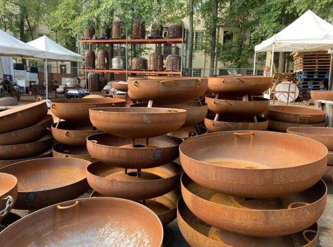 70cm Heater Charcoal Rustic Burner Cauldron Corten Stahlfeuer-Schüssel im Freien