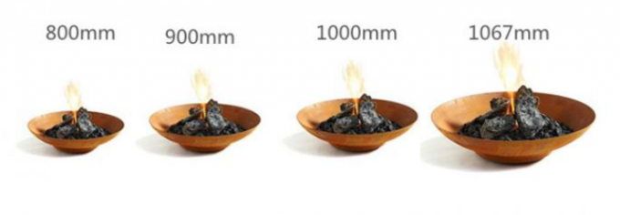 Stahlfeuer-Schüssel Holzkohlen-hölzerner Brenner im Freien Corten der Heizungs-60cm für Patio