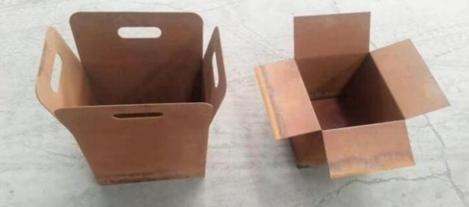 Natürlicher Rusty Color Smart Corten Steel-Blumen-Pflanzer-Topf mit Ablauflöchern