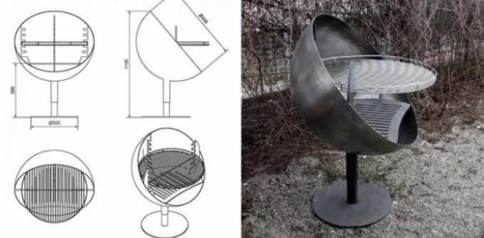 Kundengebundene Stahlfeuer-Schüssel Mühlendedrehbare Corten im Freien mit Grill-Gitter