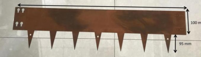 175cm Rusty Corten Garden Lawn Edging Metallgrenzrand für Garten Landscraping