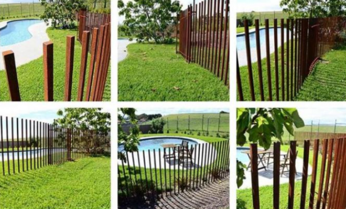 Außerhalb Rusty Metal Blades Corten Steel-Palisadenzauns For Garden Security