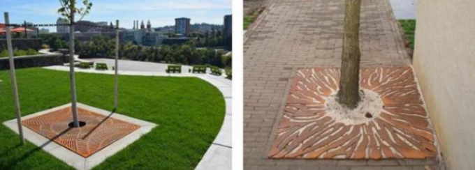 Besonders angefertigt verrostet asphaltieren Sie Stahlbaum-Gitter Corten für den dekorativen Garten
