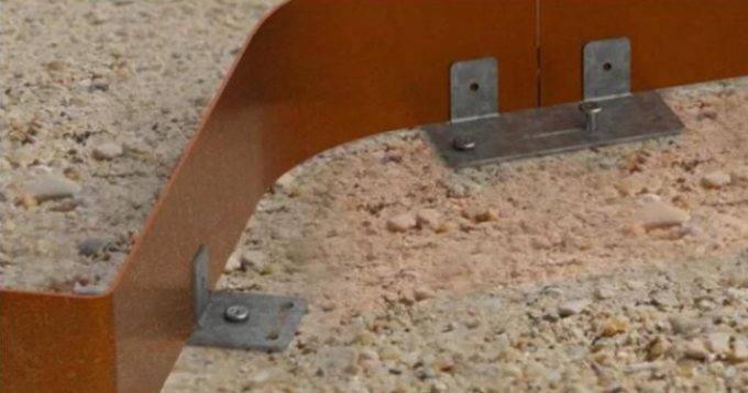 Rusty Corten Garden Lawn Edging-Metallgrenzrand für Garten Landscraping