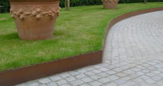 Rusty Corten Garden Lawn Edging-Metallgrenzrand für Garten Landscraping