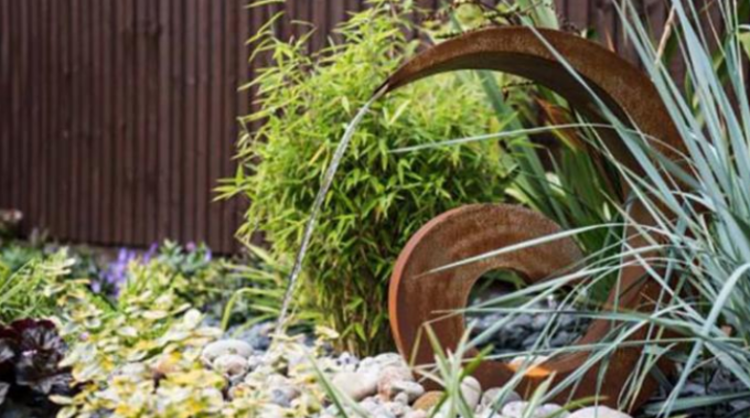 Stahlwasser-Eigenschaft einzigartiger kleiner Mond-Entwurf Corten für Garten-Landschaft