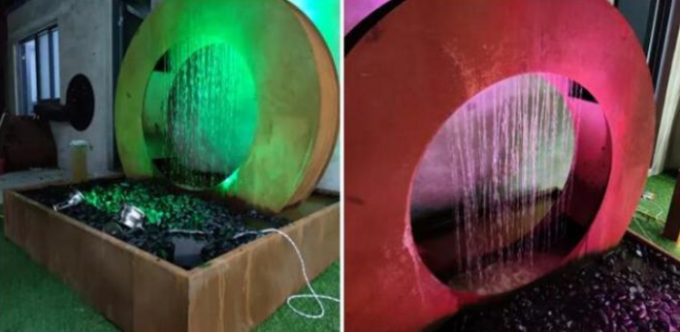 Stahlwasser-Eigenschaft einzigartiger kleiner Mond-Entwurf Corten für Garten-Landschaft
