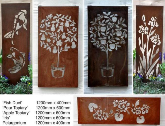 Metallskulptur-Wand im Freien Art Laser Cut Corten Steel täfelt