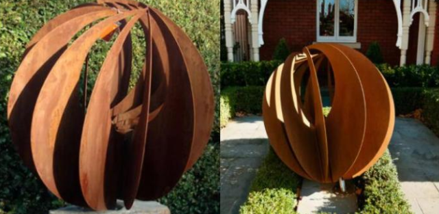 Große Stahlskulptur Garten-rustikaler Bereich-Entwurf Corten im Freien für Landschaft