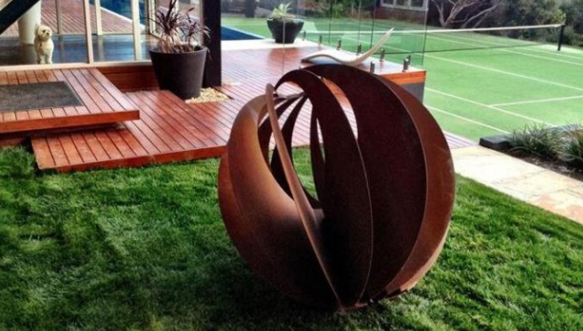 Große Stahlskulptur Garten-rustikaler Bereich-Entwurf Corten im Freien für Landschaft