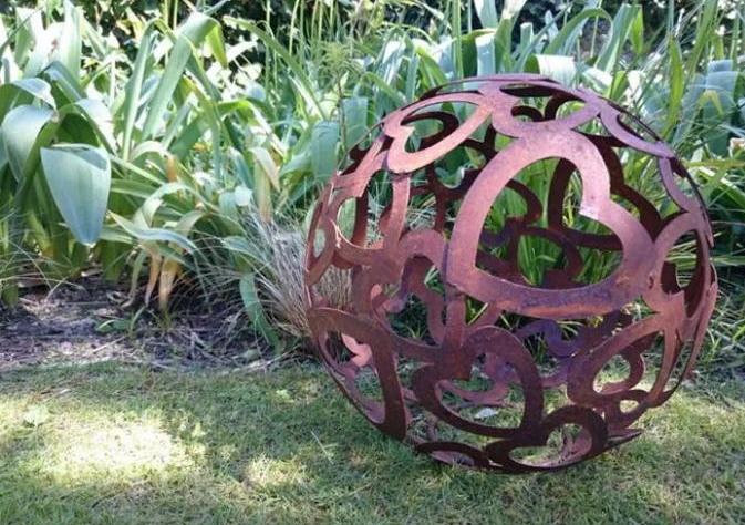 Rustikale moderne Zusammenfassungs-im Freien große Ring Corten Steel Metal Art-Skulptur