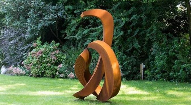 Sondergröße-Metall-Rusty Lawn Statues Abstract Weathering-Stahlgarten-Skulptur