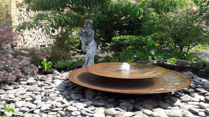 Dekoration große Stahlwasser-Schüssel Corten für Garten-Wasser-Eigenschaft