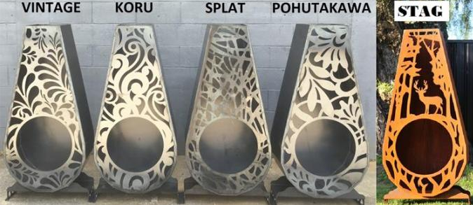 Kamin hölzerner brennender Corten-Stahl Colonna im Freien für Gartenlandschaft