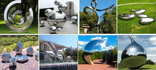 Soem außerhalb des großen zeitgenössischen Kugelform-Metallball-Gartens Art Sculpture
