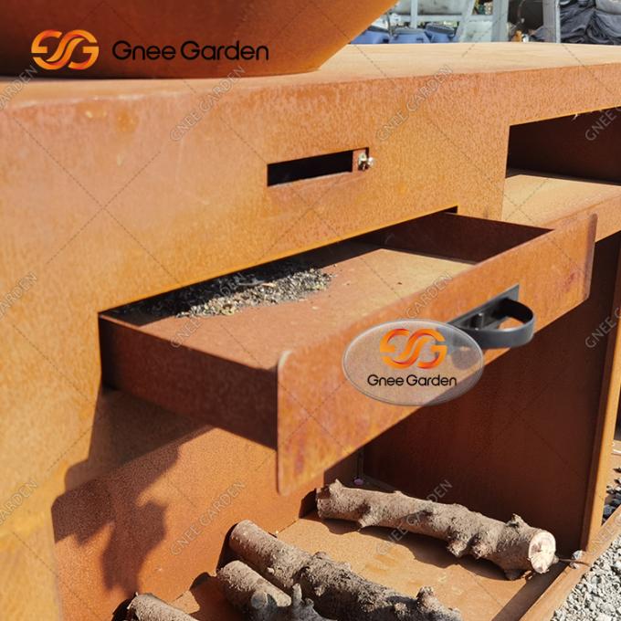 Einzigartige Grill-Holzkohle grillt Stahlgrill-Grill Corten für Küche im Freien