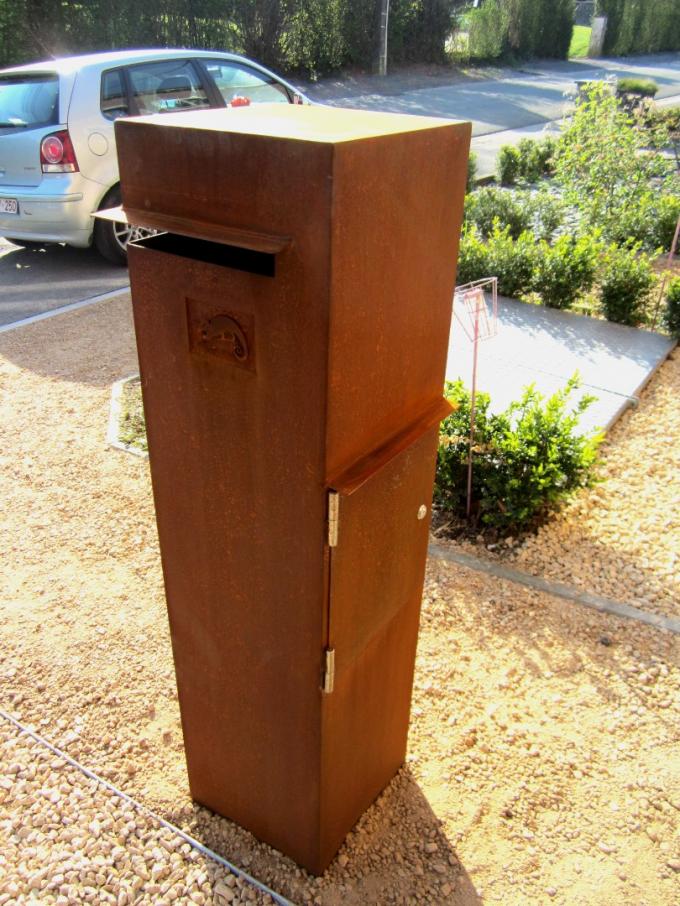 Stahlbriefkästen wasserdichter Briefkasten Metallschlüsselverschluß im Freien Corten