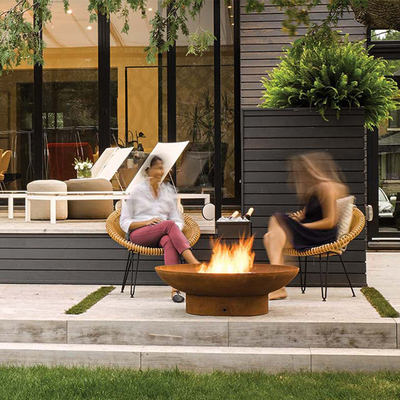 Neue Entwurfs-Rusty Corten Steel Metal Camping-Feuer-Grube