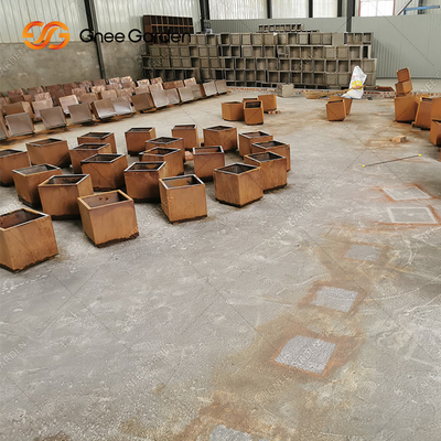PFLANZER-Kasten Corten-Blumen-Topf-Schweißens-Metallpflanzer Corten Stahl