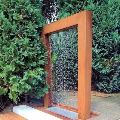 Kundengebundenes Stahlwasser-Pool Garten Corten mit Regen-Vorhang