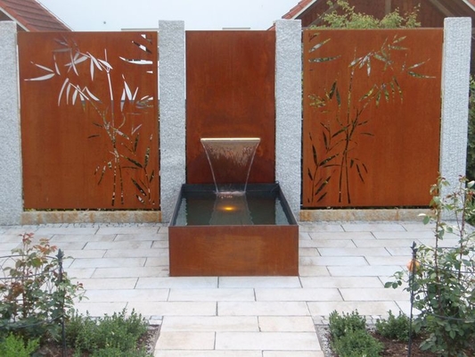 Corten-Garten-Wasser-Brunnen-Dekorations-Blumentopf-Wasserfall im Freien