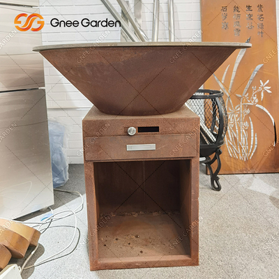 Vor verwitterter Stahl-Firepits Holzkohlen-Grill Pit Customizable Size Corten