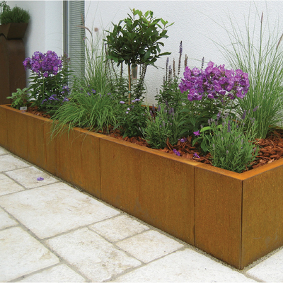 600mm 700mm 1000mm rechteckiges Tin Planter For Tree Planting im Freien