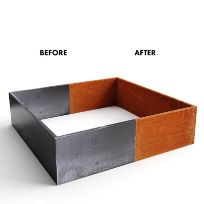 Stahl TUV Corten hob die gemalte Gewohnheit des Garten-Bett-65l*65w*30h cm an