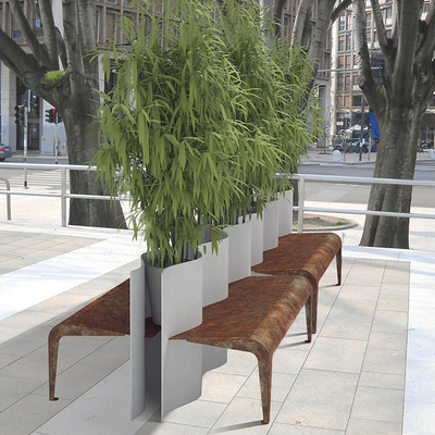 Kundengerechte stilvolle Metallmöbel-Metallgarten-Bank im Freien