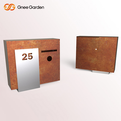 Nicht rostender briefkasten-antiker Entwurf im Freien 1000*800mm Corten Stahl