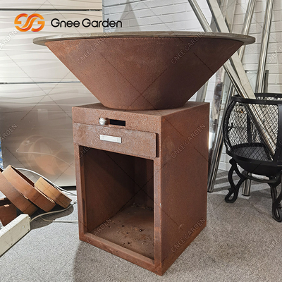 Stahlgarten Corten GRILLEN kochende Grills im Freien antikisieren Feuer-Grube 31,5&quot;