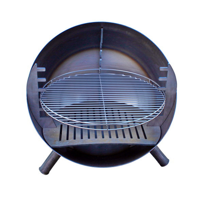 Holz, das Corten brennt, zu asphaltieren kochenden Stahlgrill Grill-Holzkohlen-Grill Corten im Freien