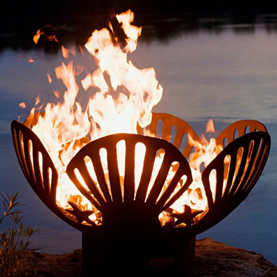Das warme Halten verrostete 100cm Corten Stahlfeuer Pit For Backyard Patio