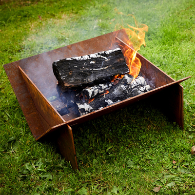 Abnehmbares Stahlholz-brennendes Feuer Pit Table Portable Corten 510mm