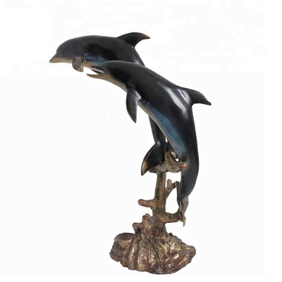 20cm Roheisen-abstrakte Metalldelphin-Statuen-bestätigte Hauptdekor SGS