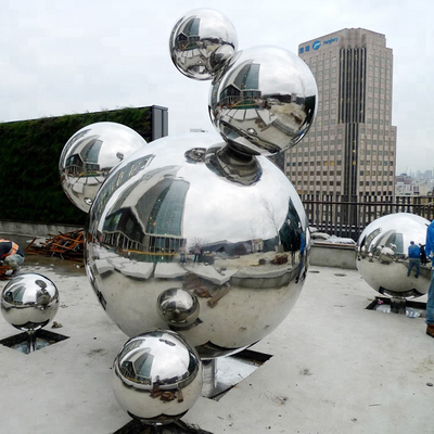 H250cm-Bereich-Garten-Spiegel-Skulptur-Metallmoderne Skulptur im Freien