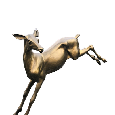 Arbeiten starke Bronzerotwild-Statuen Gnee-Garten-8mm Dekoration mit feinen Details im Garten