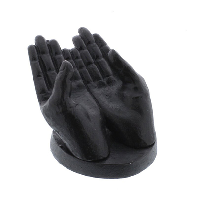 Skulptur der 5,5 Zoll-kreative antike schwarze geworfene eisernen Hand eingestellt für Inneneinrichtung