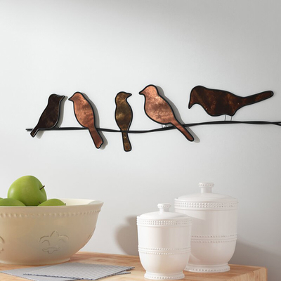 Gnee-Garten 6&quot; Höhen-zeitgenössische Metallvogel-Wand gestalten Innen