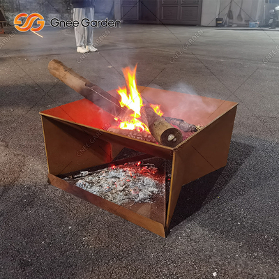 Neues Stahlmetallmuster-faltende Feuer-Grube Entwurf Corten