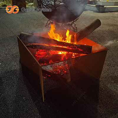 Neues Stahlmetallmuster-faltende Feuer-Grube Entwurf Corten
