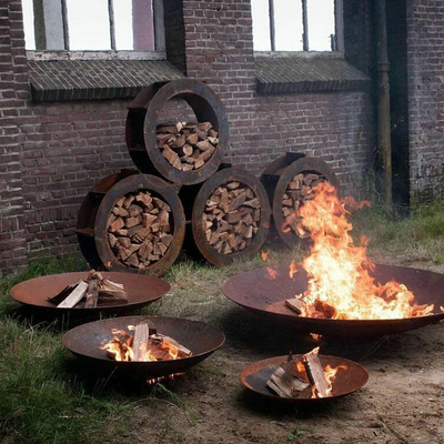 Patio-Stahlmetallholz-brennende Feuer-Grube für Garten