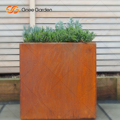 Stahlblumen-Kasten Rost-Metallhängende Wand-Pflanzer Corten