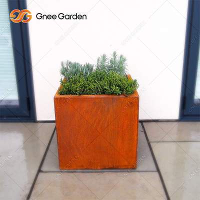 Stahlblumen-Kasten Rost-Metallhängende Wand-Pflanzer Corten