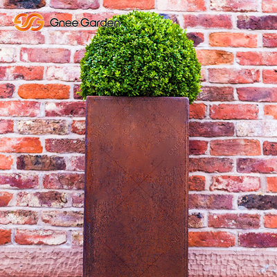 Stahlblumen-Kasten Rost-Metallhängende Wand-Pflanzer Corten