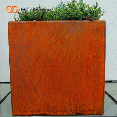Stahlblumen-Kasten Rost-Metallhängende Wand-Pflanzer Corten