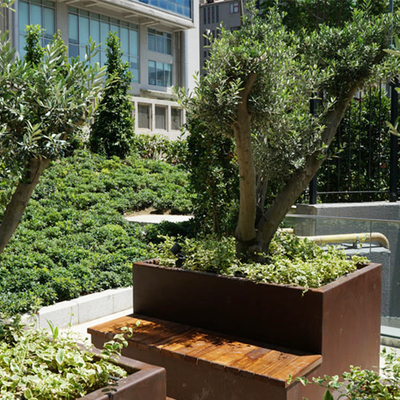 Garten im Freien große blumen-Topf-Pflanzer Corten Stahl