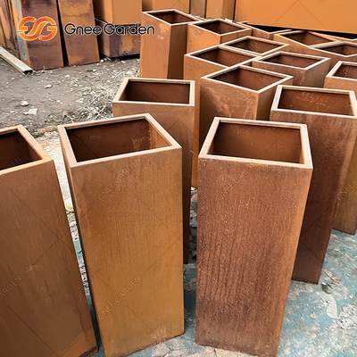 PFLANZER-Kasten Corten-Blumen-Topf-Schweißens-Metallpflanzer Corten Stahl